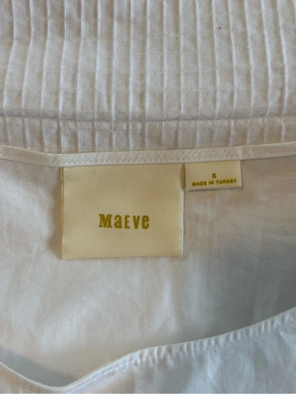 Maeve Anthropologie White Eyelet Cropped Peplum Bell Sleeve Boho Top Sz S